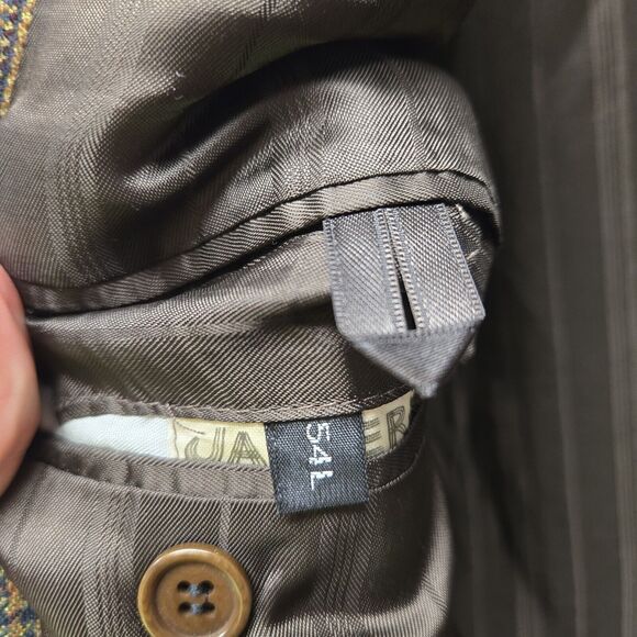 Vintage Jaeger Blazer Mens sz 54L Sports Coat 100% Cashmere Houndstooth Jacket - Picture 7 of 10